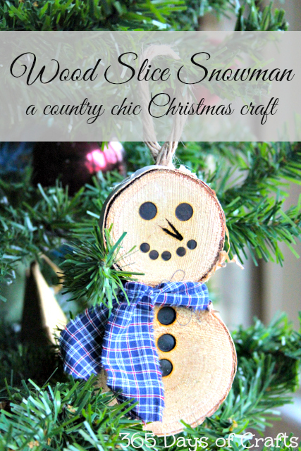 Wood burining wood slice snowman ornament country chic Christmas 